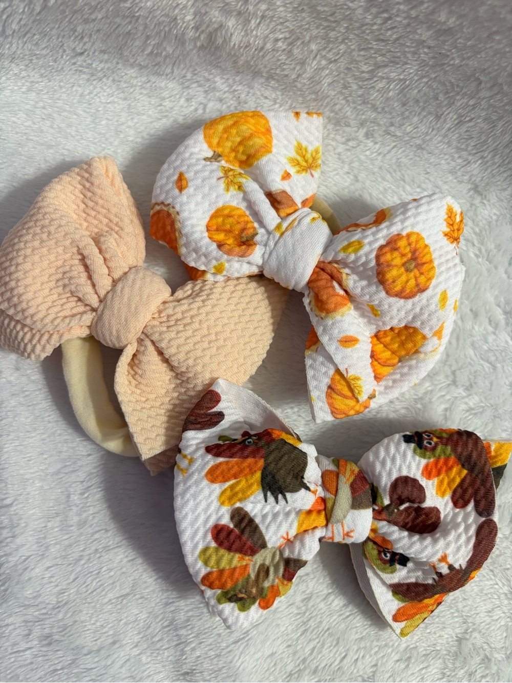 Set of 3 Thanksgiving Baby Headbands